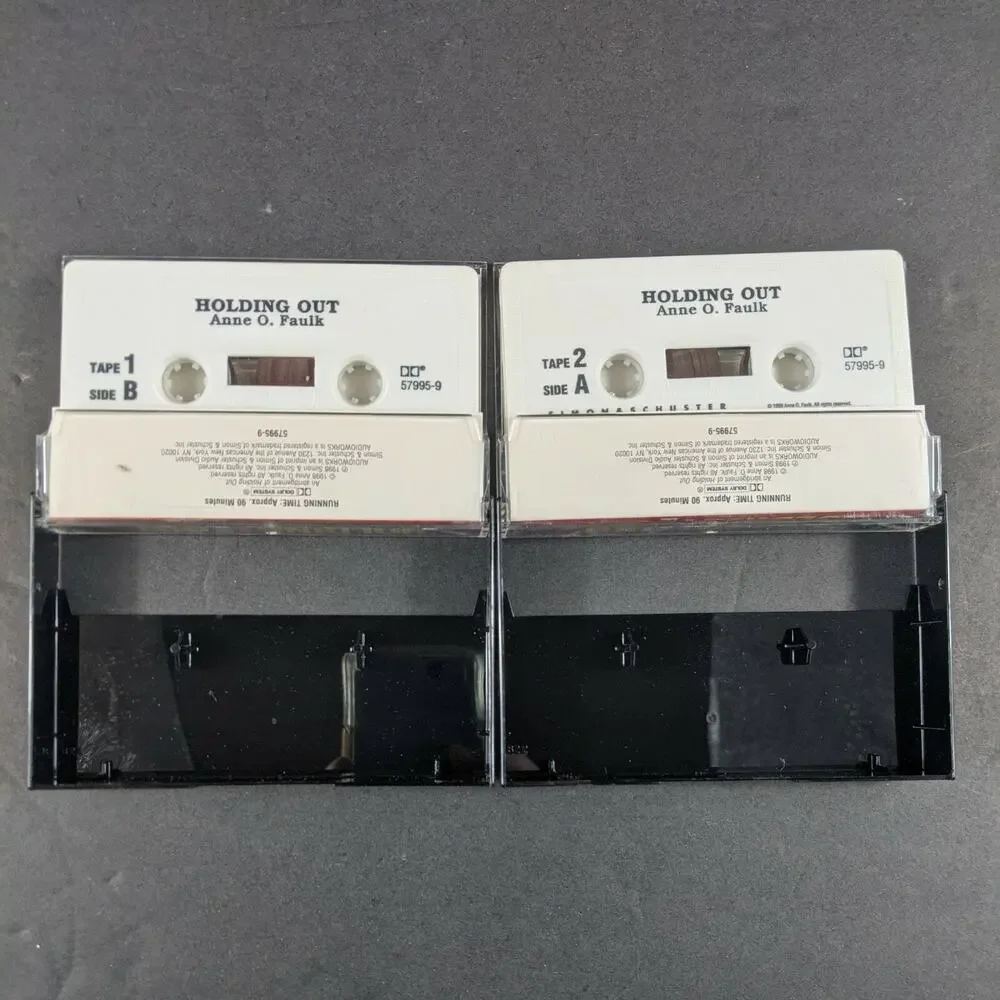 Holding Out Novel by Anne O. Faulk Simon Schuster on Audiobook Cassette Tape